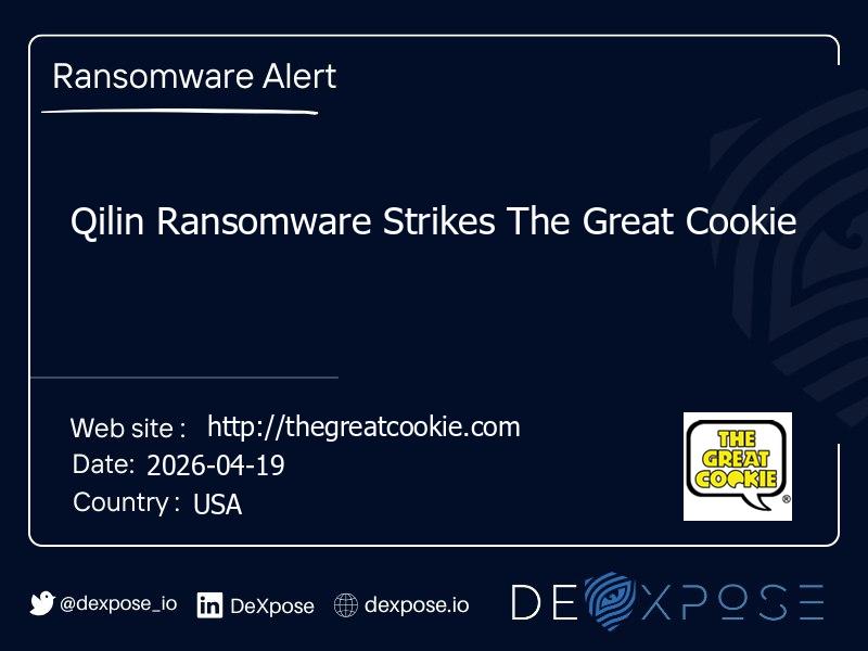 Qilin Ransomware Strikes The Great Cookie