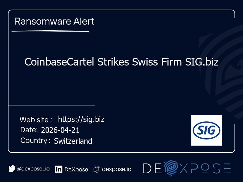 CoinbaseCartel Strikes Swiss Firm SIG.biz