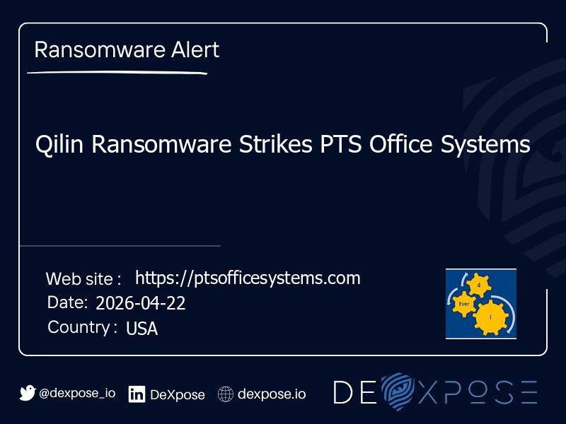 Qilin Ransomware Strikes PTS Office Systems