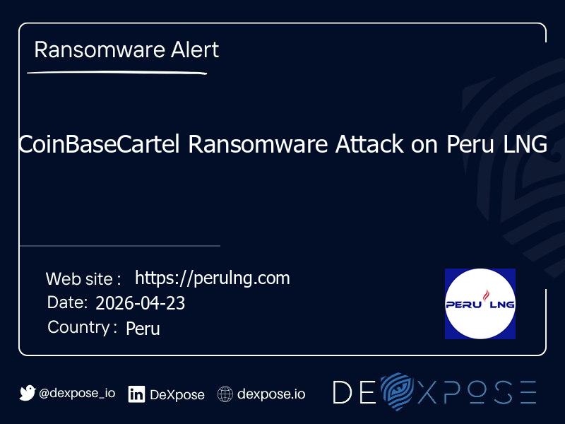 CoinBaseCartel Ransomware Attack on Peru LNG