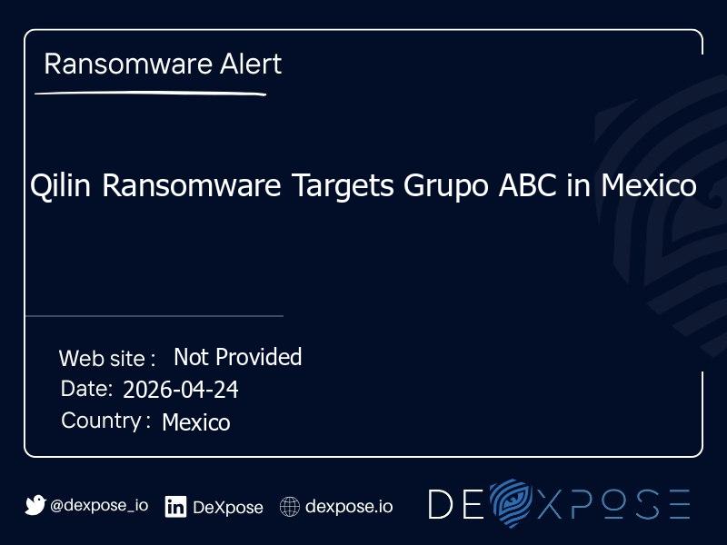Qilin Ransomware Targets Grupo ABC in Mexico