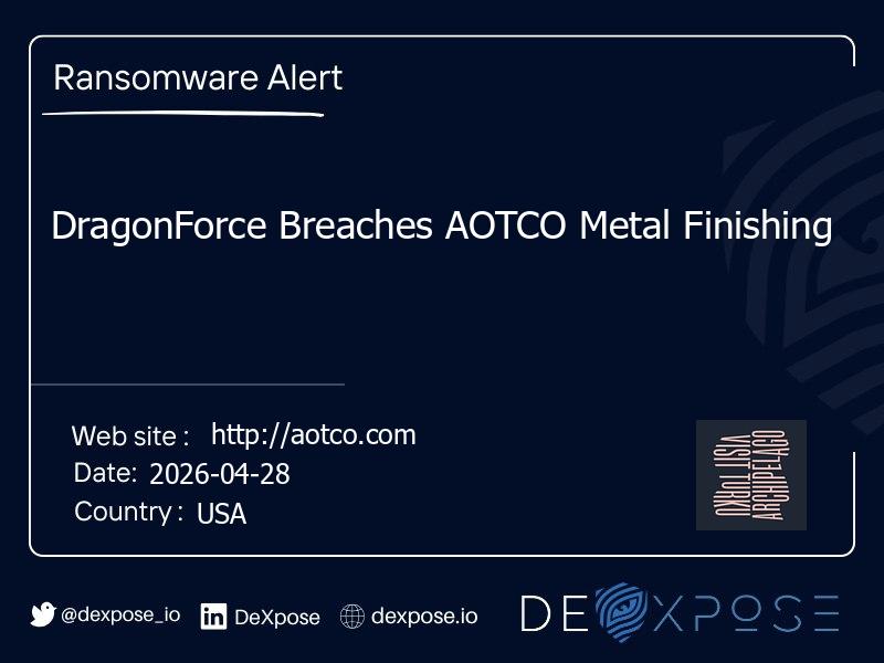 DragonForce Breaches AOTCO Metal Finishing