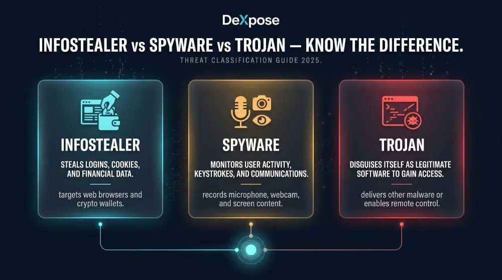 Infostealers Differ from Spyware and Trojans