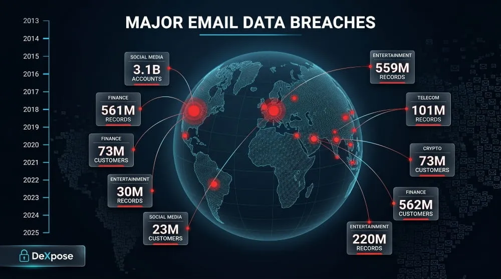 Major Email Data Breaches You Should Know About