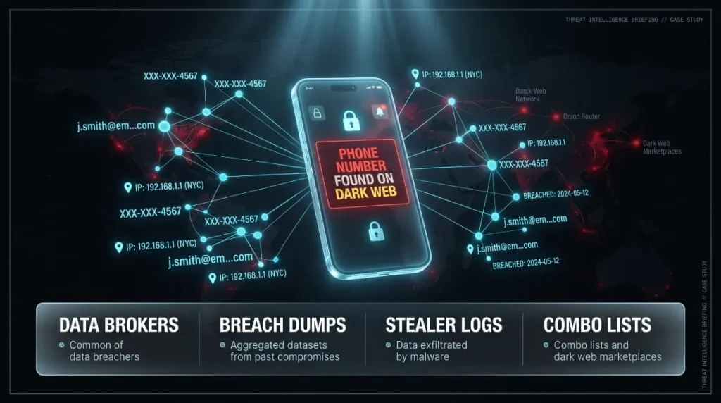 phone number found on dark web