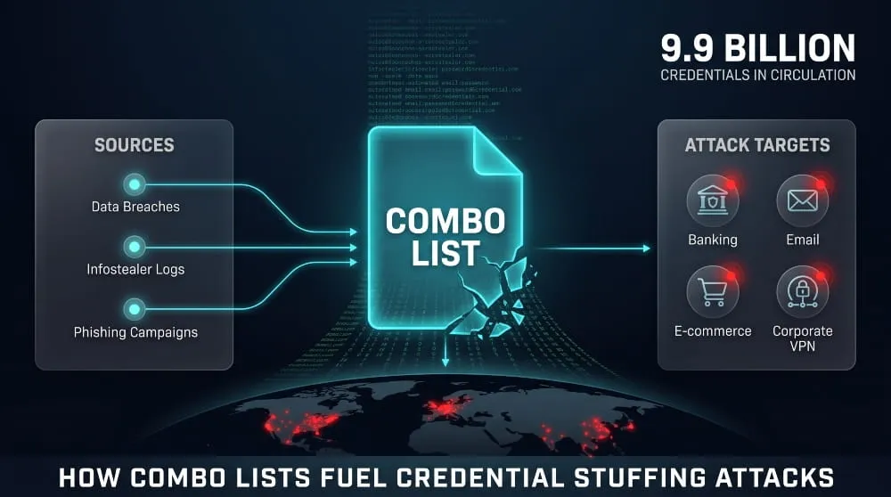Combo List on the Dark Web