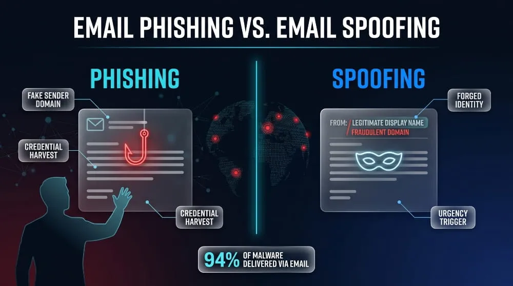 Email Phishing vs. Email Spoofing