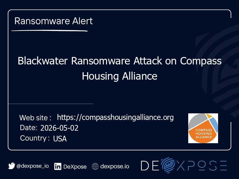 Blackwater Ransomware Attack on Compass Housing Alliance