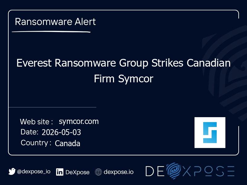 Everest Ransomware Group Strikes Canadian Firm Symcor