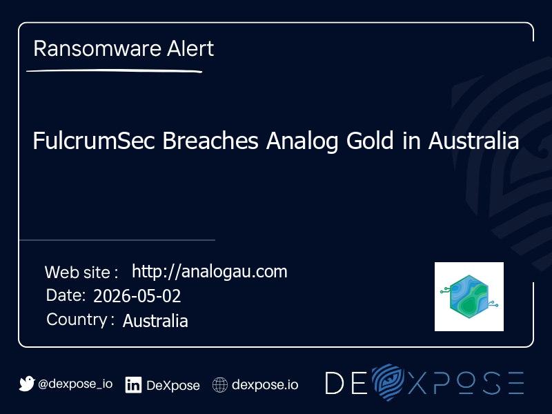 FulcrumSec Breaches Analog Gold in Australia