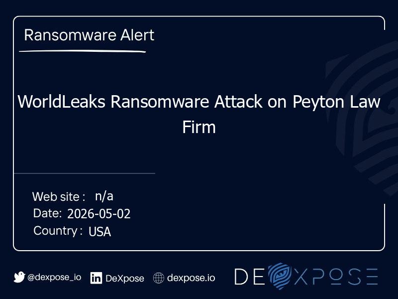 WorldLeaks Ransomware Attack on Peyton Law Firm
