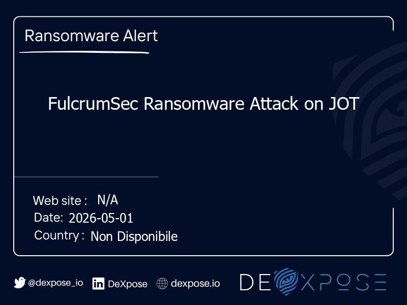 FulcrumSec Ransomware Attack on JOT