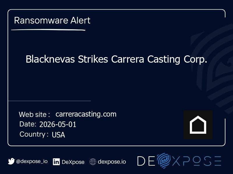Blacknevas Strikes Carrera Casting Corp.