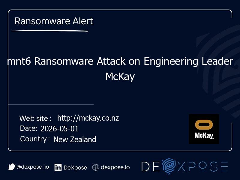 mnt6 Ransomware Attack on Engineering Leader McKay