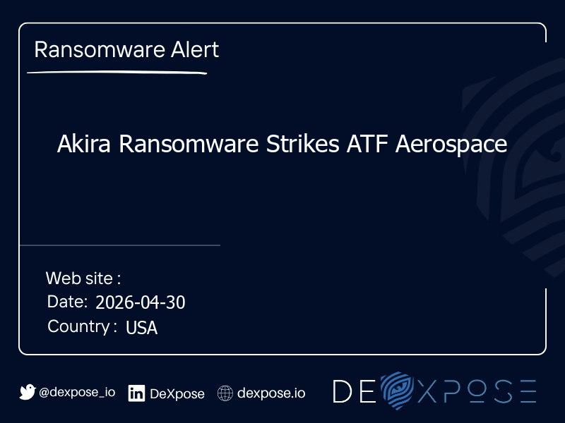 Akira Ransomware Strikes ATF Aerospace