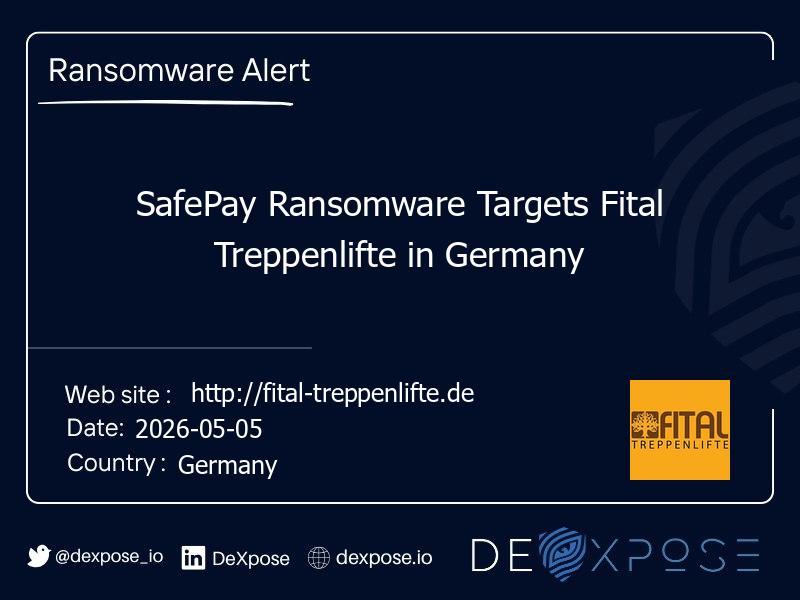 SafePay Ransomware Targets Fital Treppenlifte in Germany