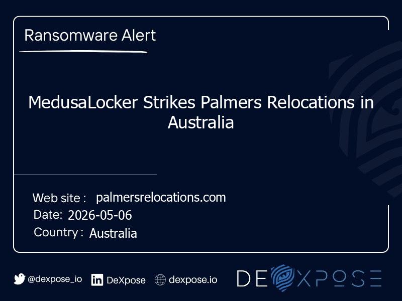 MedusaLocker Strikes Palmers Relocations in Australia