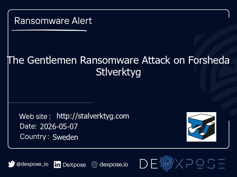The Gentlemen Ransomware Attack on Forsheda Stlverktyg