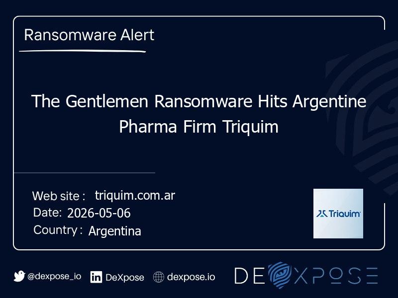 The Gentlemen Ransomware Hits Argentine Pharma Firm Triquim