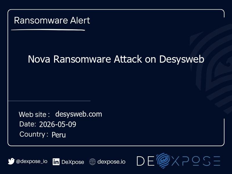 Nova Ransomware Attack on Desysweb