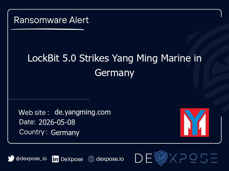 LockBit 5.0 Strikes Yang Ming Marine in Germany