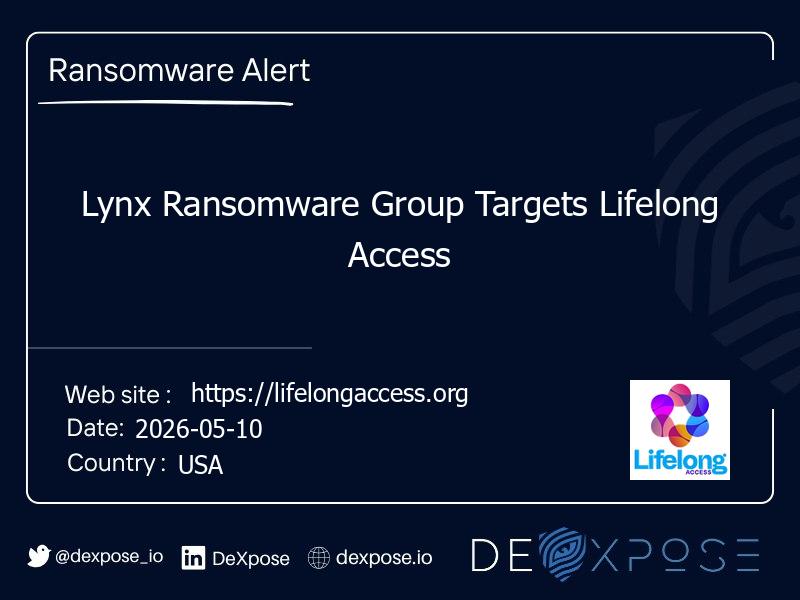 Lynx Ransomware Group Targets Lifelong Access