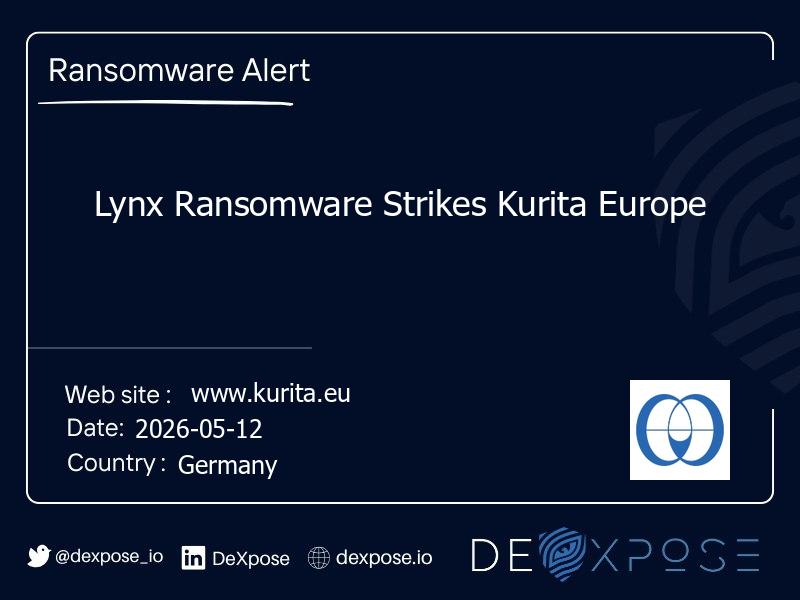 Lynx Ransomware Strikes Kurita Europe
