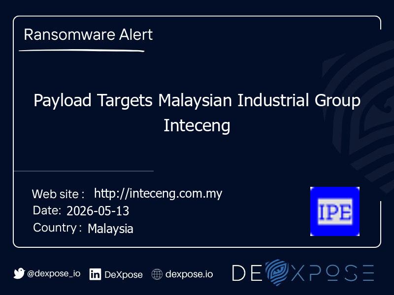 Payload Targets Malaysian Industrial Group Inteceng