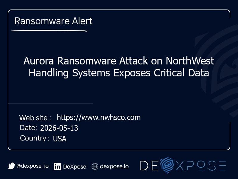 Aurora Ransomware Attack on NorthWest Handling Systems Exposes Critical Data