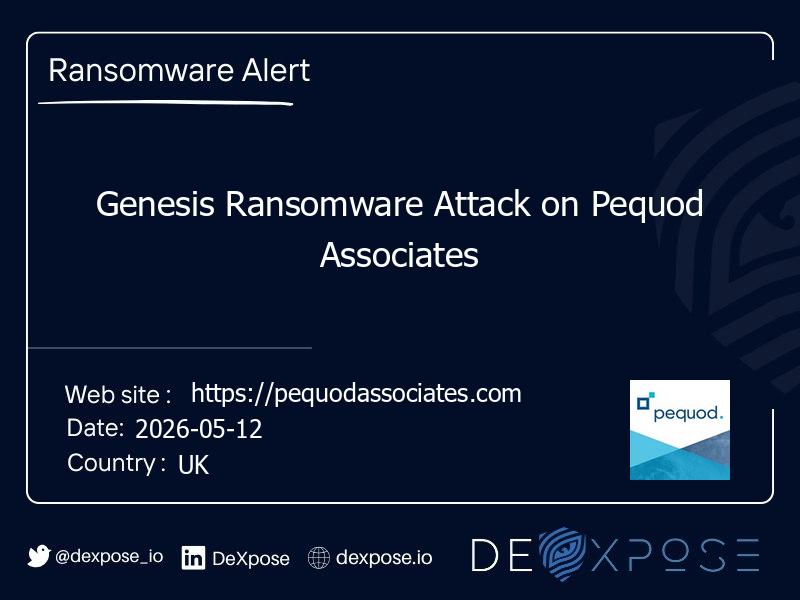 Genesis Ransomware Attack on Pequod Associates
