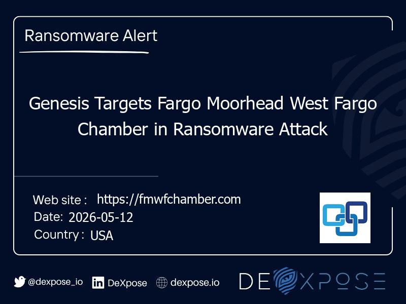 Genesis Targets Fargo Moorhead West Fargo Chamber in Ransomware Attack