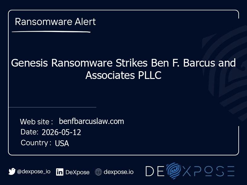 Genesis Ransomware Strikes Ben F. Barcus and Associates PLLC