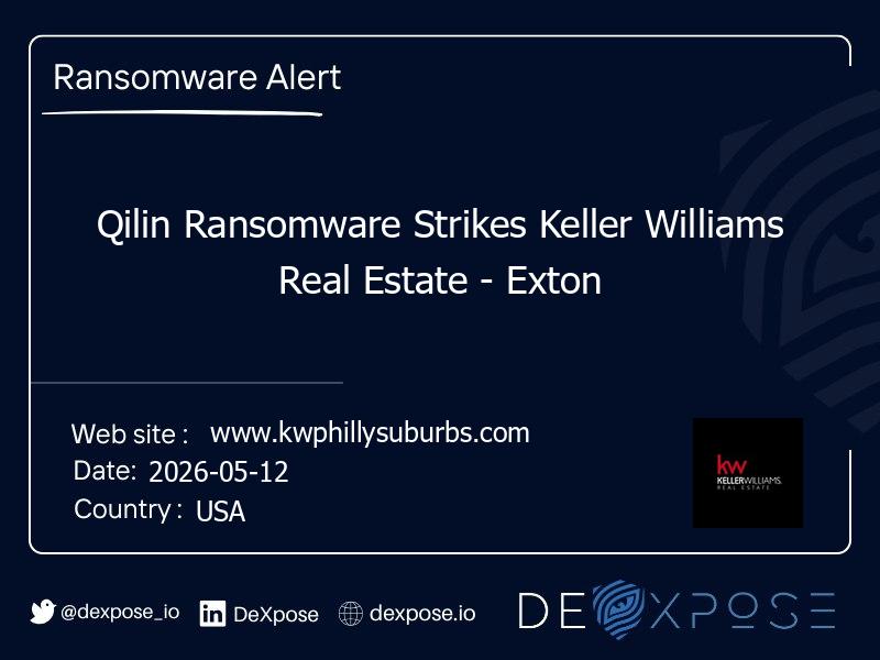 Qilin Ransomware Strikes Keller Williams Real Estate - Exton