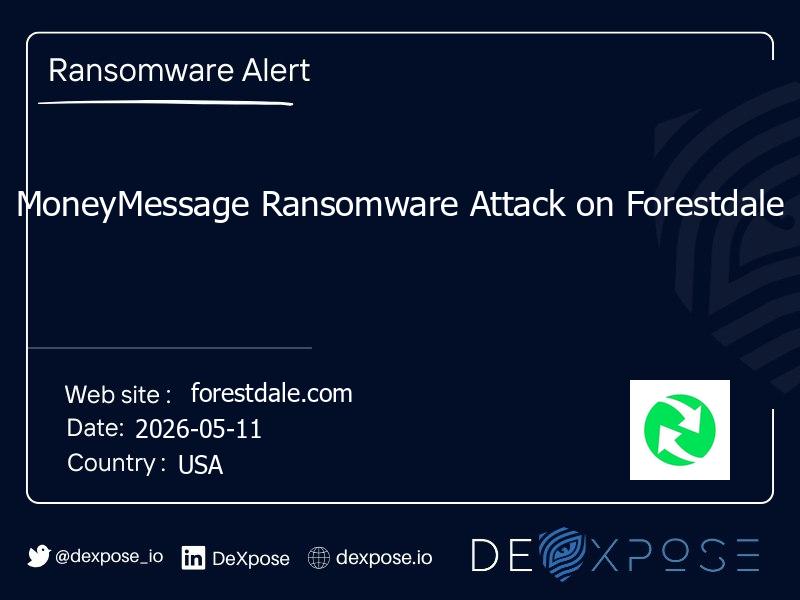 MoneyMessage Ransomware Attack on Forestdale