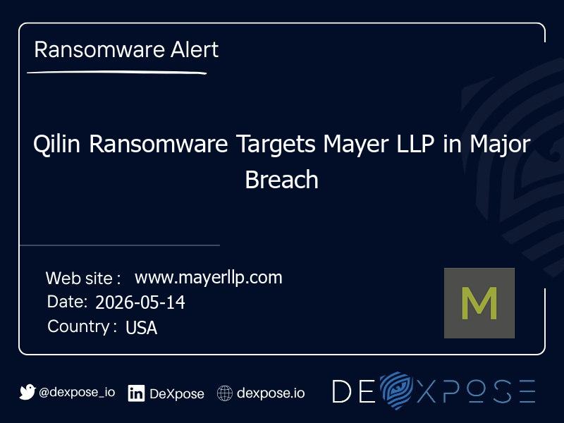 Qilin Ransomware Targets Mayer LLP in Major Breach
