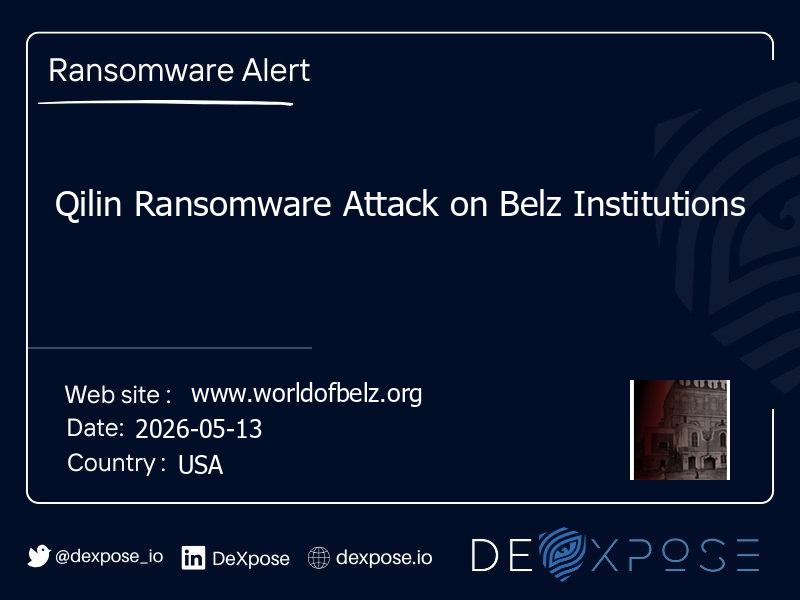 Qilin Ransomware Attack on Belz Institutions