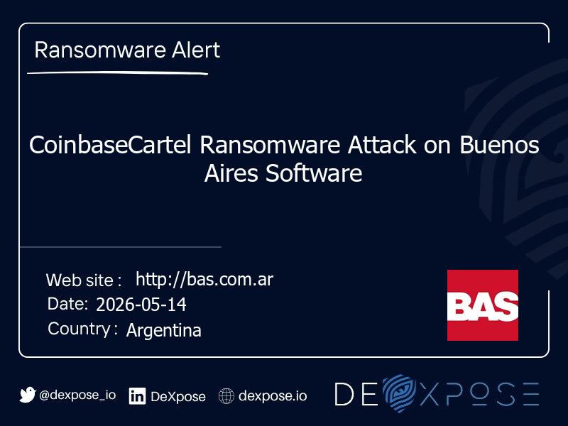 CoinbaseCartel Ransomware Attack on Buenos Aires Software