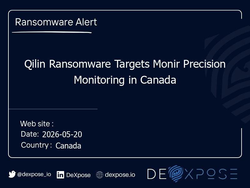 Qilin Ransomware Targets Monir Precision Monitoring in Canada
