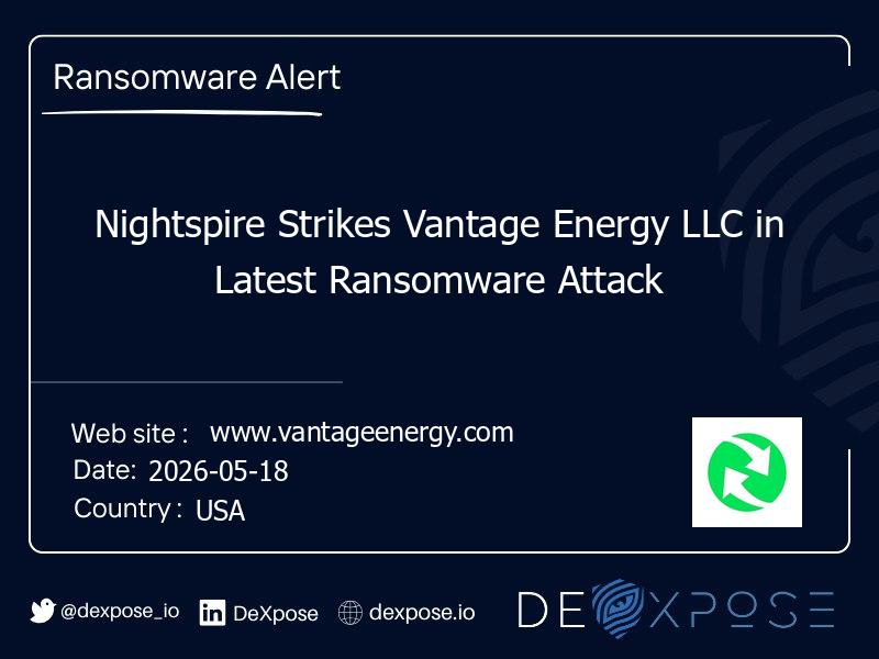 Nightspire Strikes Vantage Energy LLC in Latest Ransomware Attack