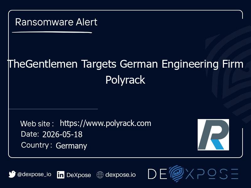TheGentlemen Targets German Engineering Firm Polyrack