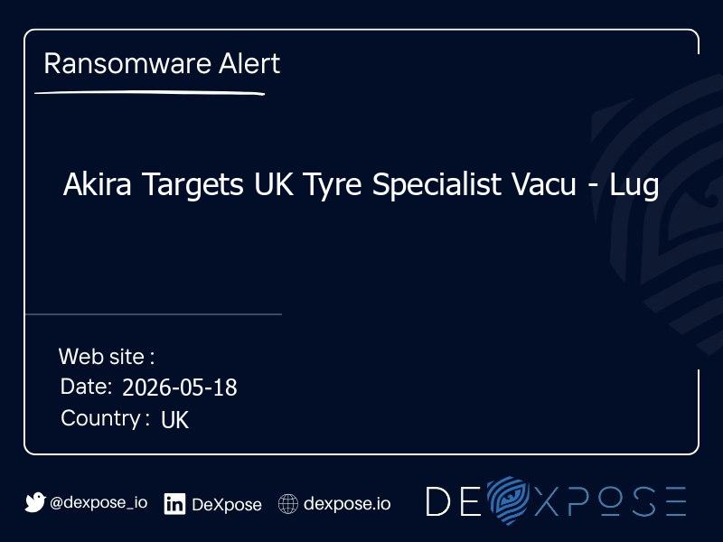 Akira Targets UK Tyre Specialist Vacu - Lug