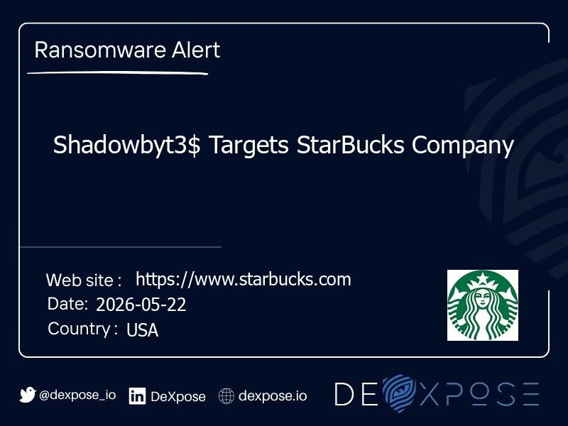 Shadowbyt3$ Targets StarBucks Company