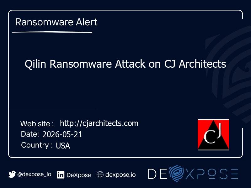 Qilin Ransomware Attack on CJ Architects