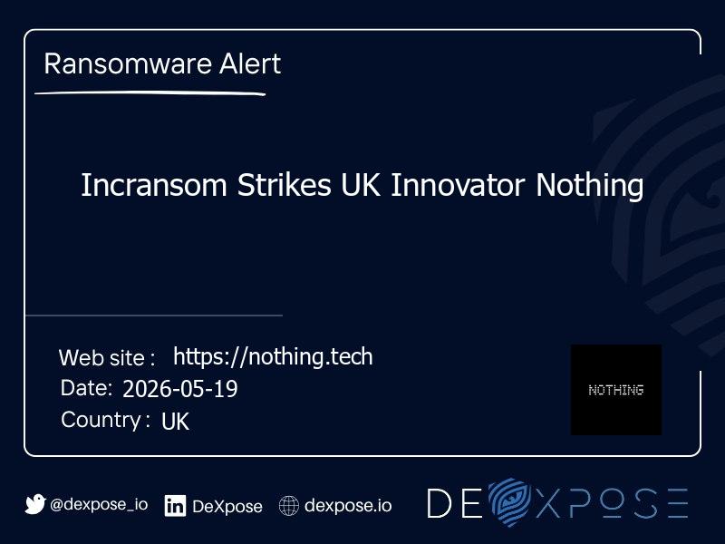 Incransom Strikes UK Innovator Nothing