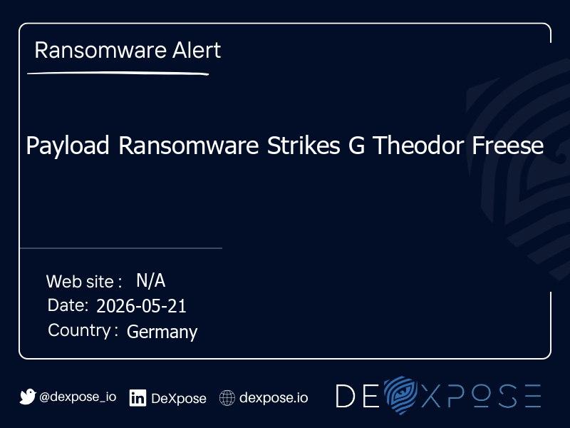 Payload Ransomware Strikes G Theodor Freese