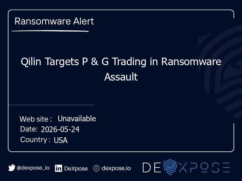Qilin Targets P & G Trading in Ransomware Assault