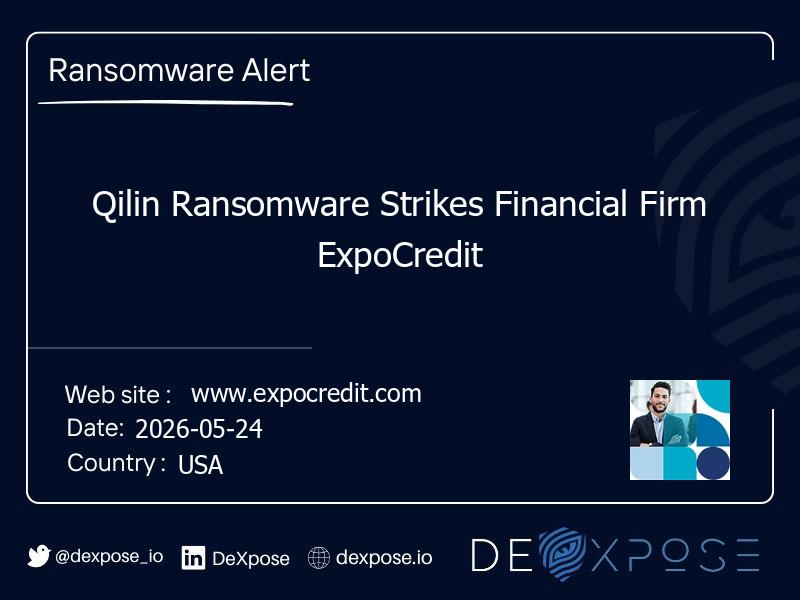 Qilin Ransomware Strikes Financial Firm ExpoCredit