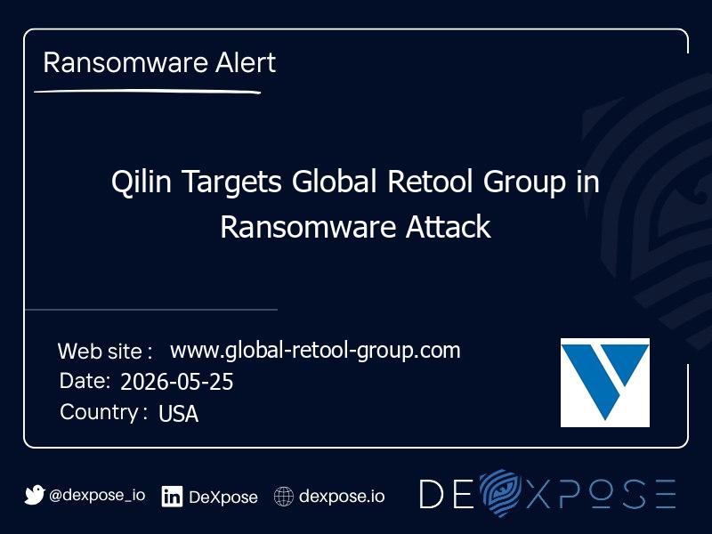 Qilin Targets Global Retool Group in Ransomware Attack