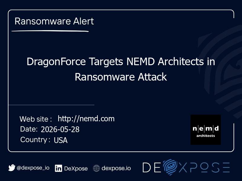 DragonForce Targets NEMD Architects in Ransomware Attack