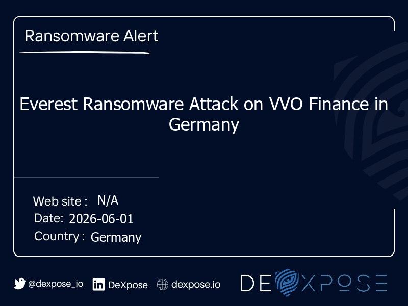 Everest Ransomware Attack on VVO Finance in Germany